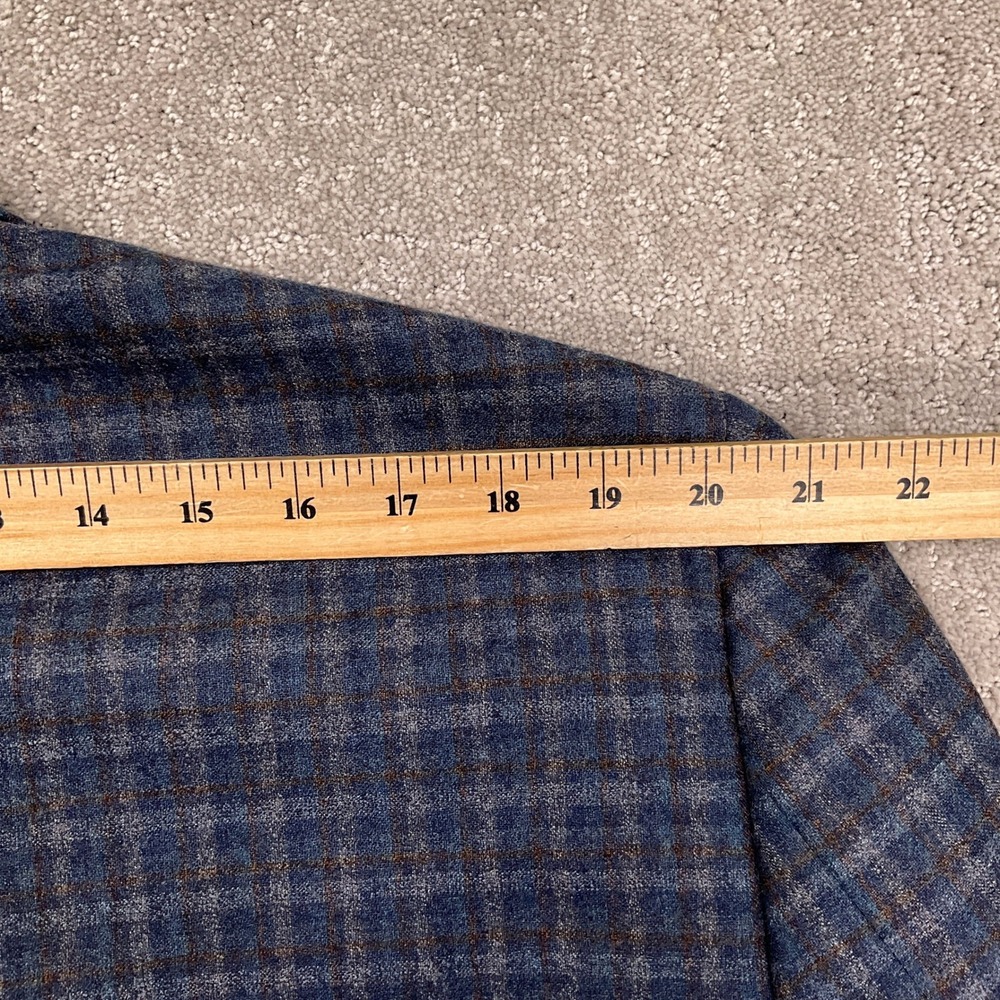Coppley Blazer Mens 48R Blue Brown Plaid Bespoke Gibson Reda Super 130s Wool - Picture 10 of 12